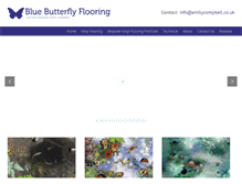 Tablet Screenshot of bluebutterflyflooring.com